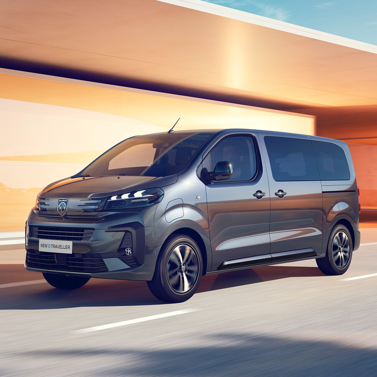 New PEUGEOT E-TRAVELLER front view